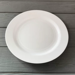 Тарілка склоподібна Біла 22см (85шт/ящ) ГП630