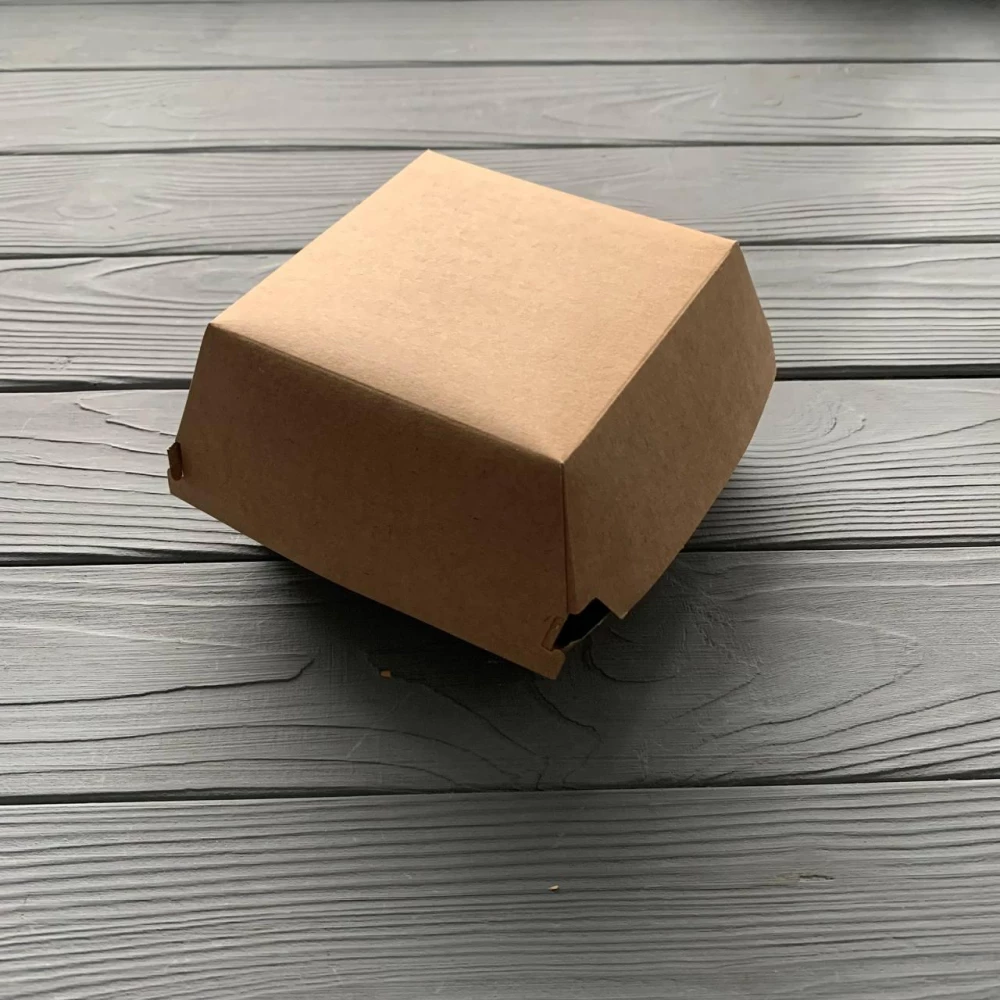 PL-Burger K-2 Упаковка для бургера крафт Середня 110*110*80 (50шт/уп)