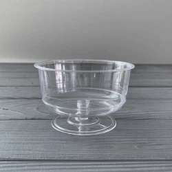 Креманка склоподібна з прозорою ніжкою 200мл (30шт/уп|90шт/ящ) ГП391