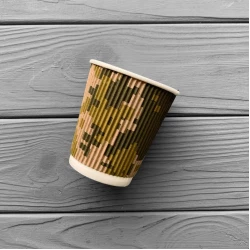 Стакан гофрований “Піксель“ 180мл (30шт/уп|1200шт/ящ) СГП180