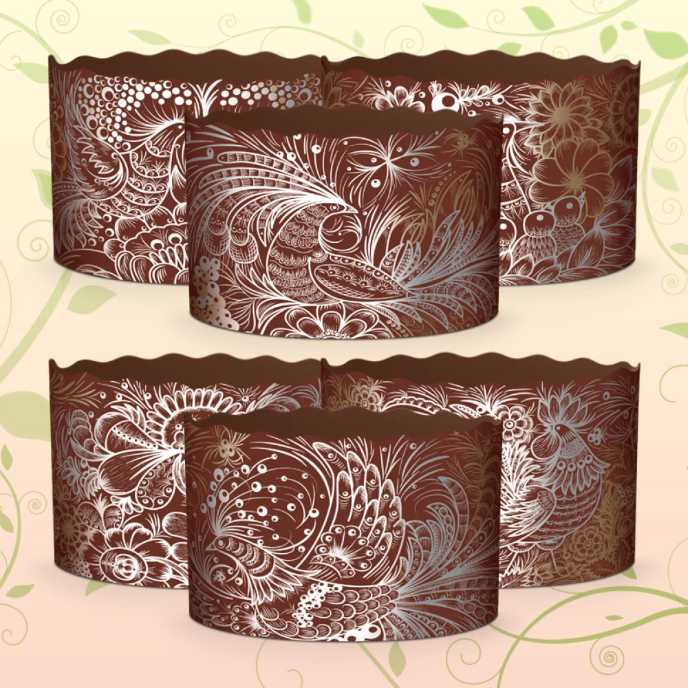 Форма для паски Крафт “Жар птиця“ Ø130 мм, висота 85 мм ФП54