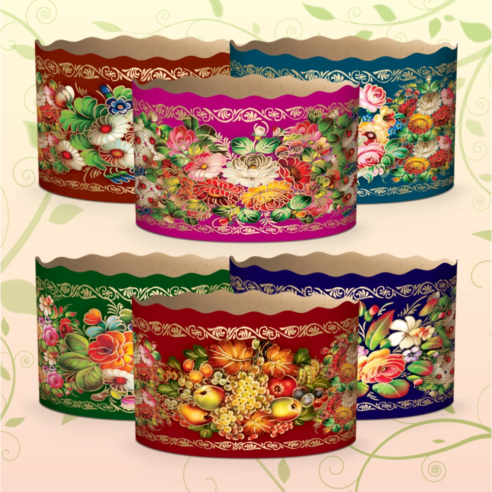 Форма для паски Крафт “Жостово“ Ø130 мм, висота 85 мм ФП53