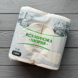 Папір туалетний “Срібло“ 3шар. целюлоза 4шт/уп