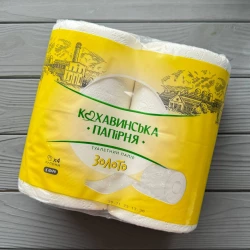 Папір туалетний “Золото“ 4шар. целюлоза 4шт/уп (14уп/ящ)