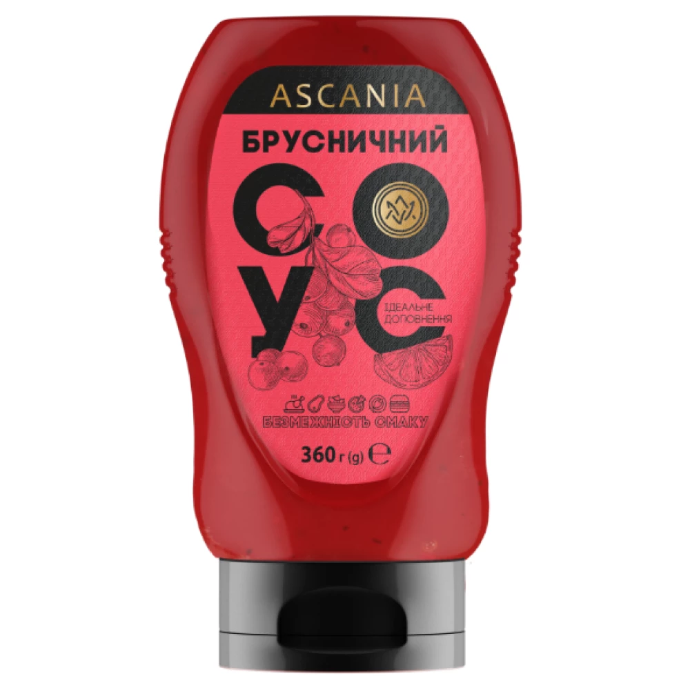 Соус-пляшка Брусничний 300 мл (360гр) (10шт/ящ)