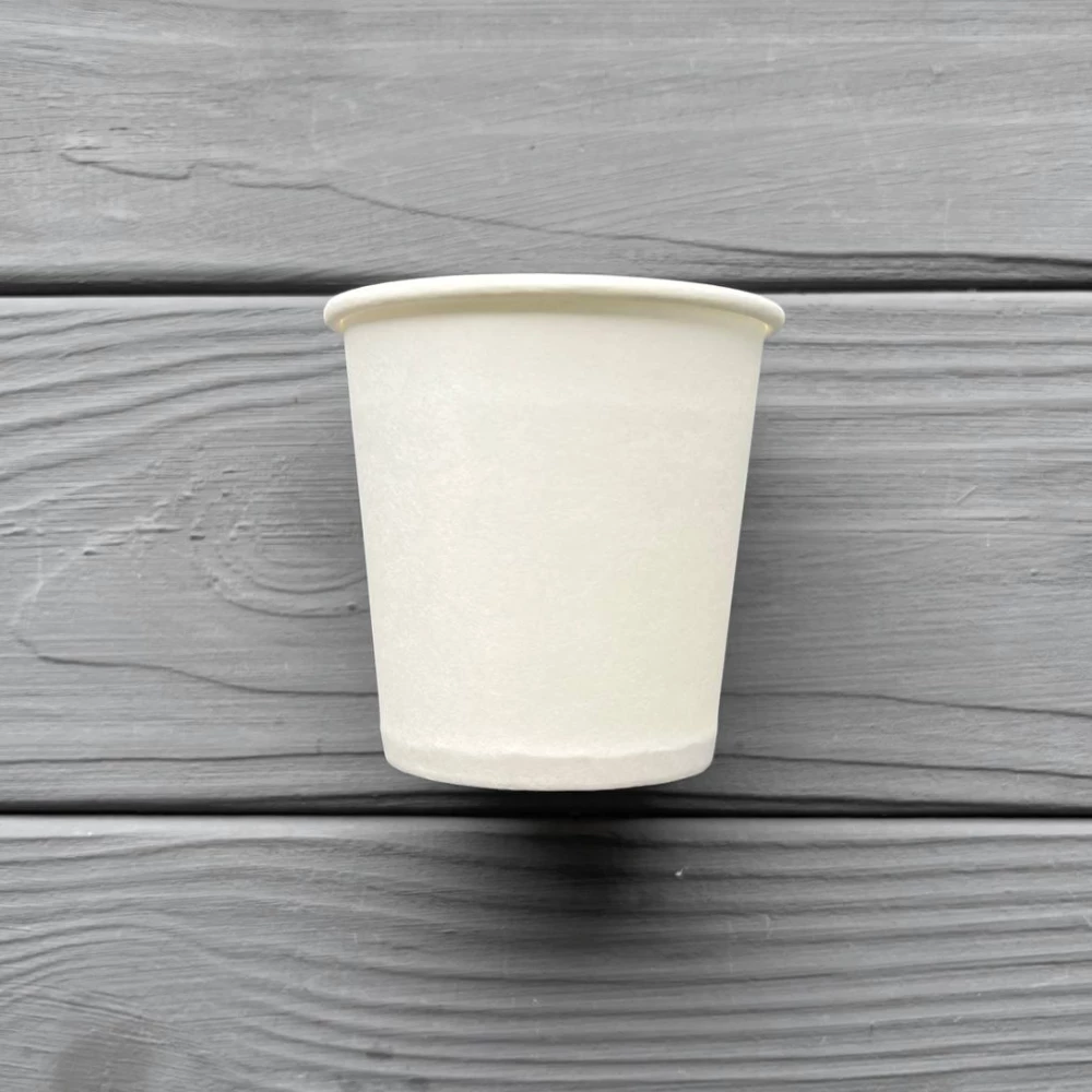 Стакан одношаровий білий 110мл T110W (50шт/уп|4200шт/ящ)