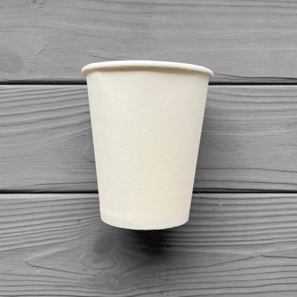 Стакан одношаровий білий 300мл T300W (50шт/уп|1000шт/ящ) 80мм