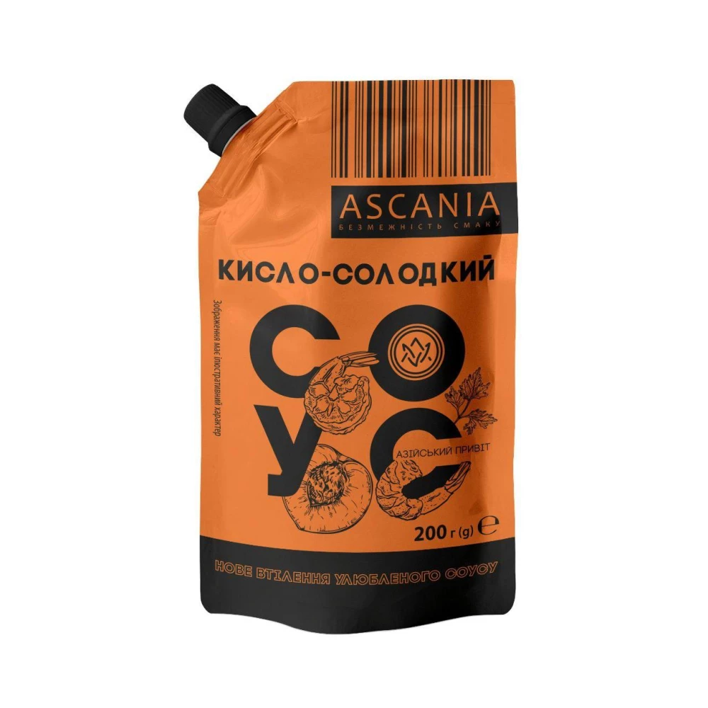 Соус МІНІ дой-пак “Кисло-солодкий“ 200г