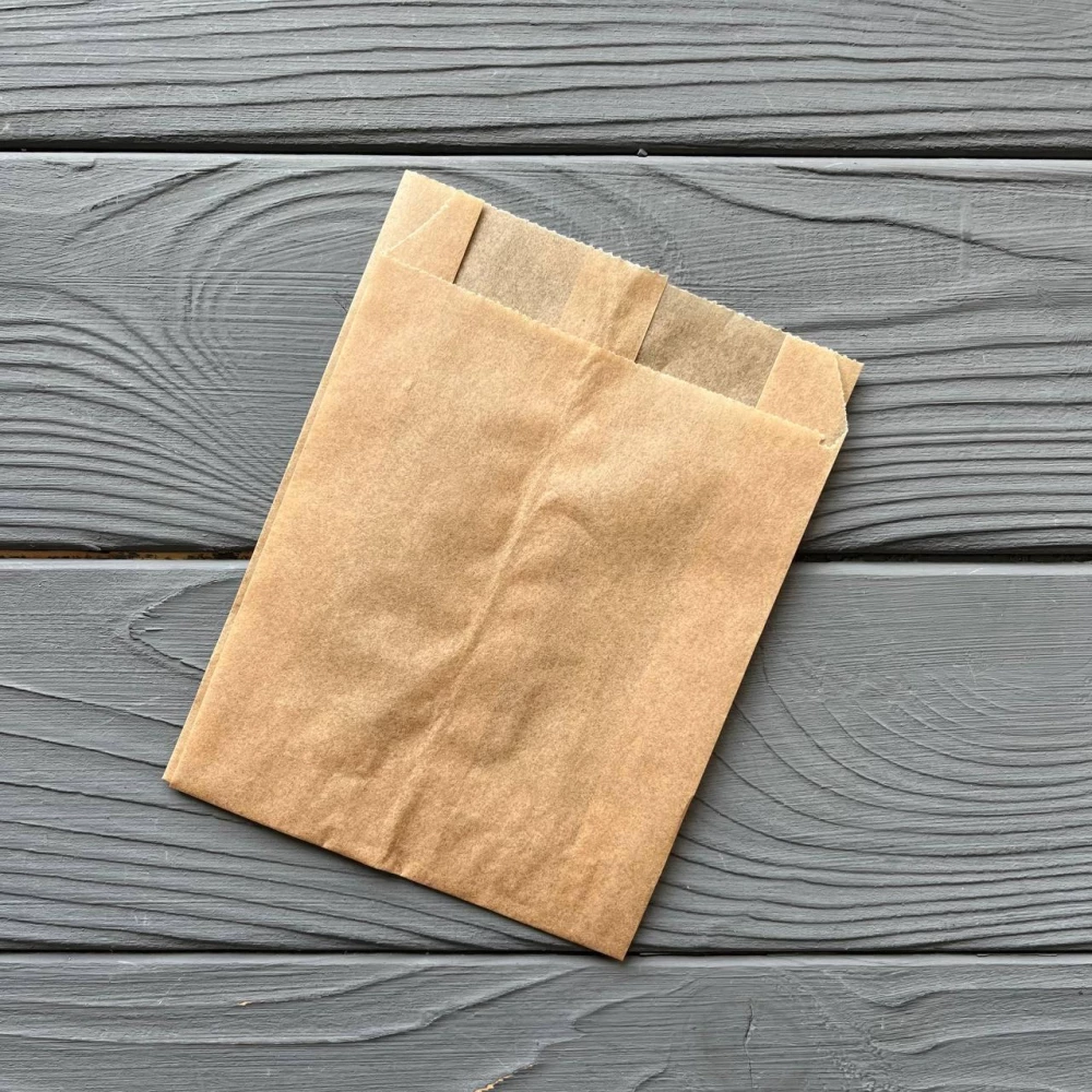 Пакет саше бурий 140х100х35мм (жиростійкий) 233Ф