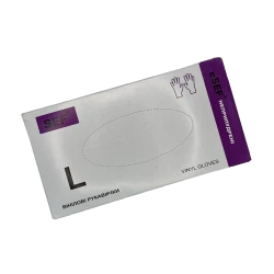 SEF Рукавички вінілові нестерильні неприпудрені гладкі прозорі,роз. L (100шт/уп) Арт.259103