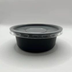 Супник з кришкою гладкий чорний D-115мм 250мл (750шт/ящ) АН250Г