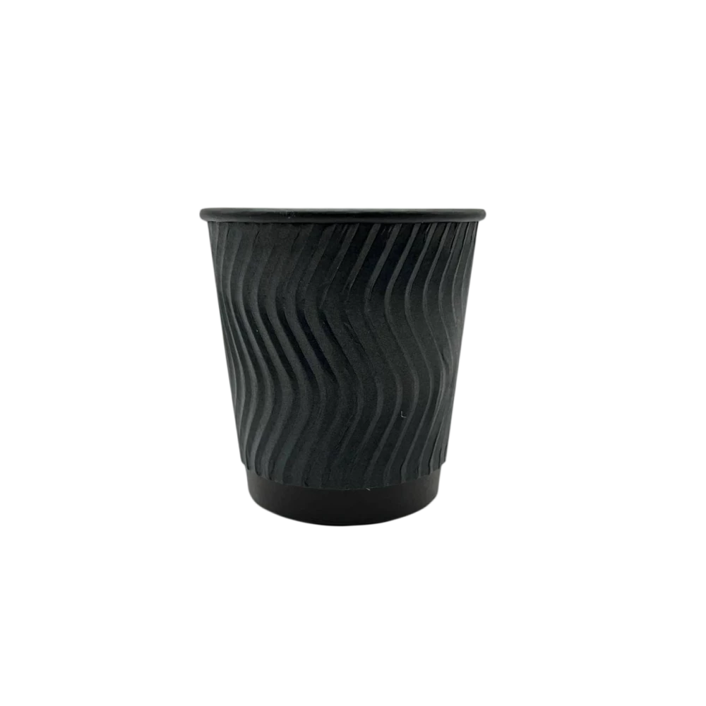 Стакан гофра Double Black 110мл (30шт/уп|48уп/ящ) UMGBB110