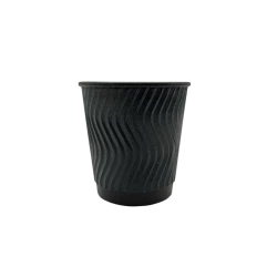 Стакан гофра Double Black 110мл (30шт/уп|48уп/ящ) UMGBB110