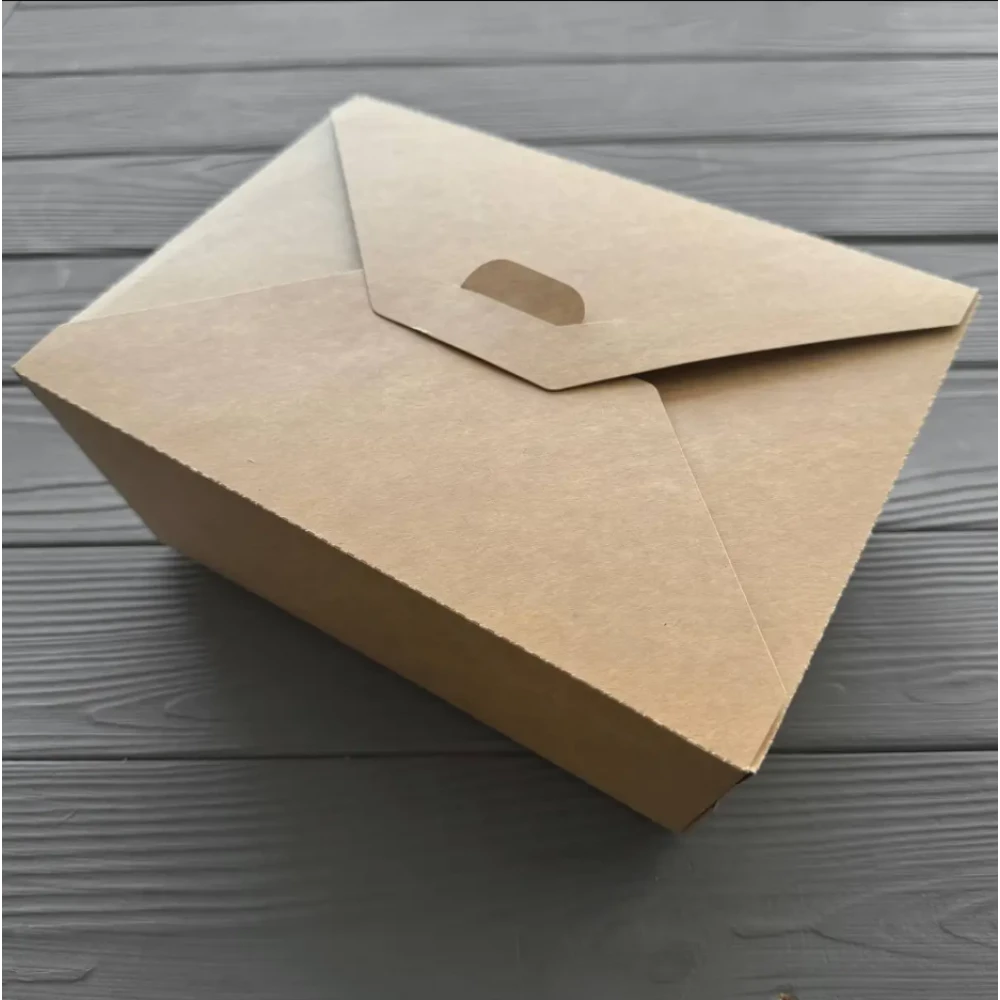 Контейнер паперовий для снеків 196х140х65мм Крафт PLK3K