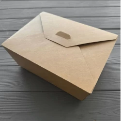 Контейнер паперовий для снеків 196х140х65мм Крафт PLK3K