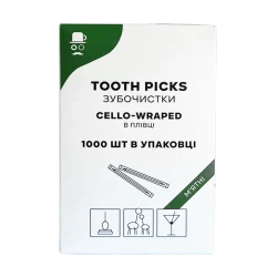 Зубочистки м“ятні в індивідуальній упаковці (1000шт/уп|50уп/ящ) ЗБМ