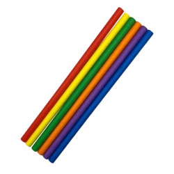 Трубочка бумажная цветная. D8-195мм (100шт/уп) ТПК8-195