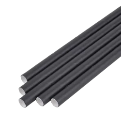 Трубочка бумажная черная. D10-195мм (50шт/уп) ТПЧ10-195