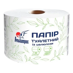 Туалетная бумага целлюлозная белая 2-х. слой. Альбатрос 180 отрывов