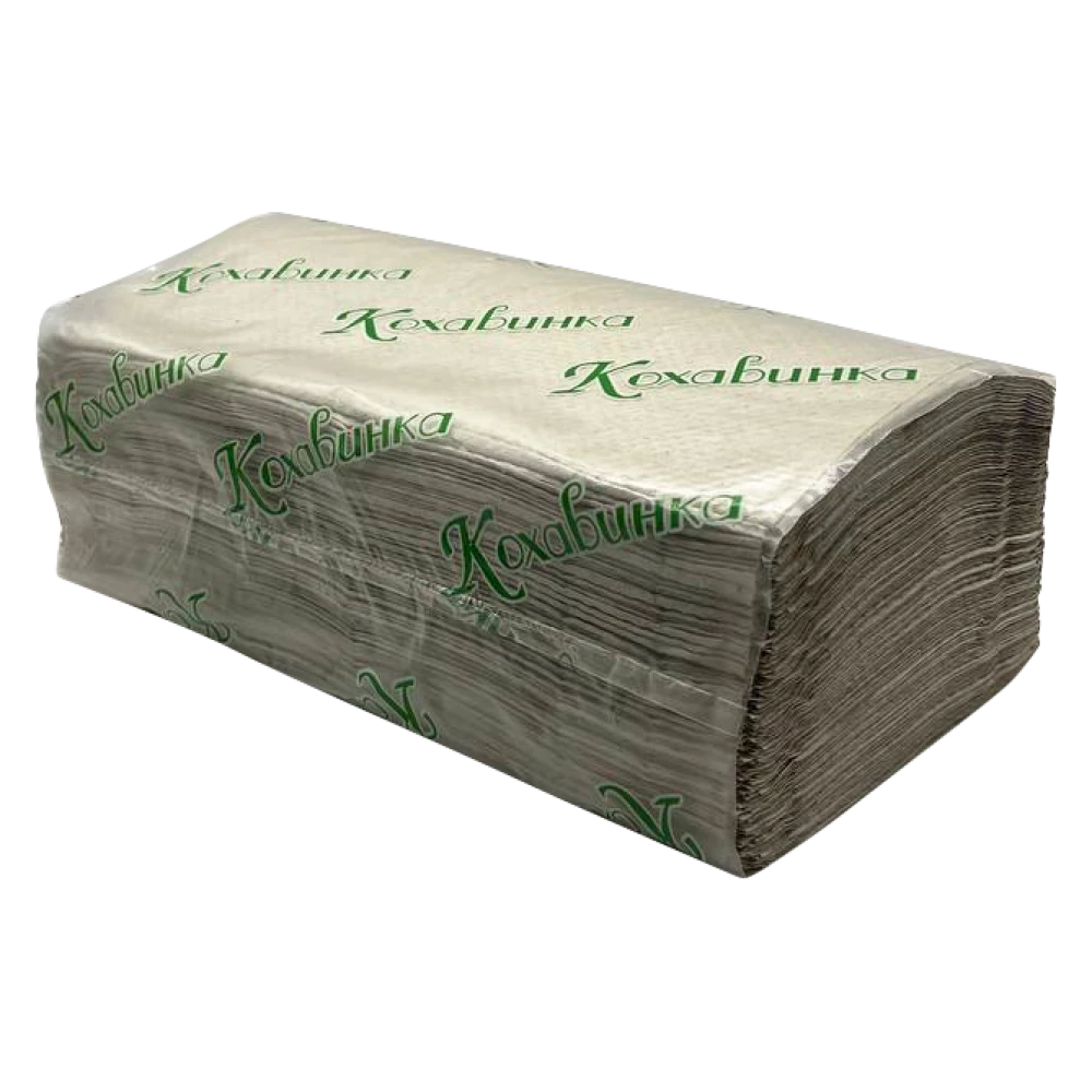 Паперові рушники V сірі Кохавинка (170шт/25ящ)
