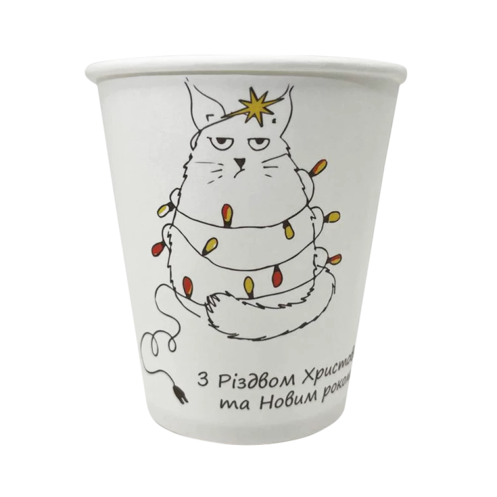 FC175WW Стакан одношаровий Біла зима 175 мл FC