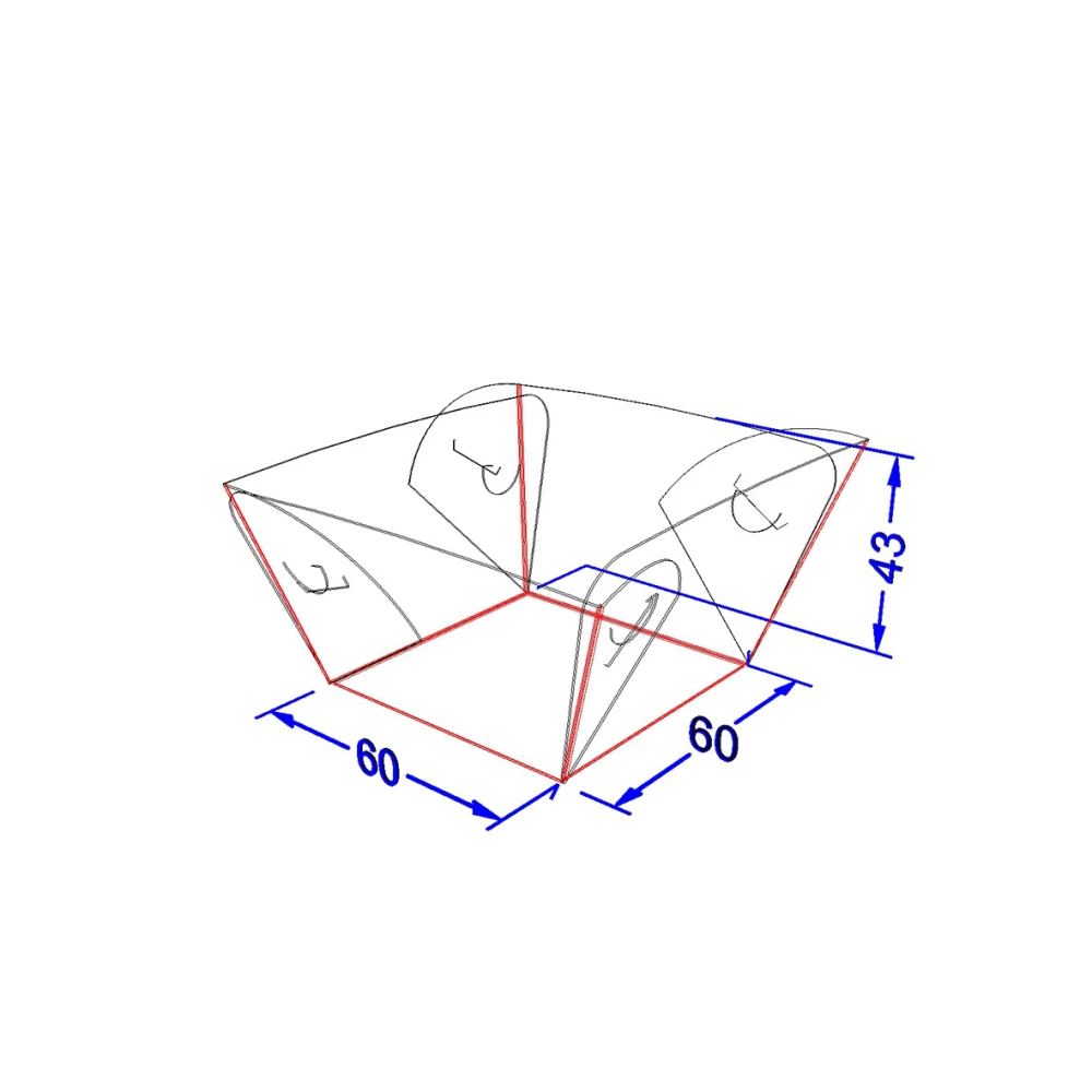 Картонна тарілка Човник “Міні“ темна