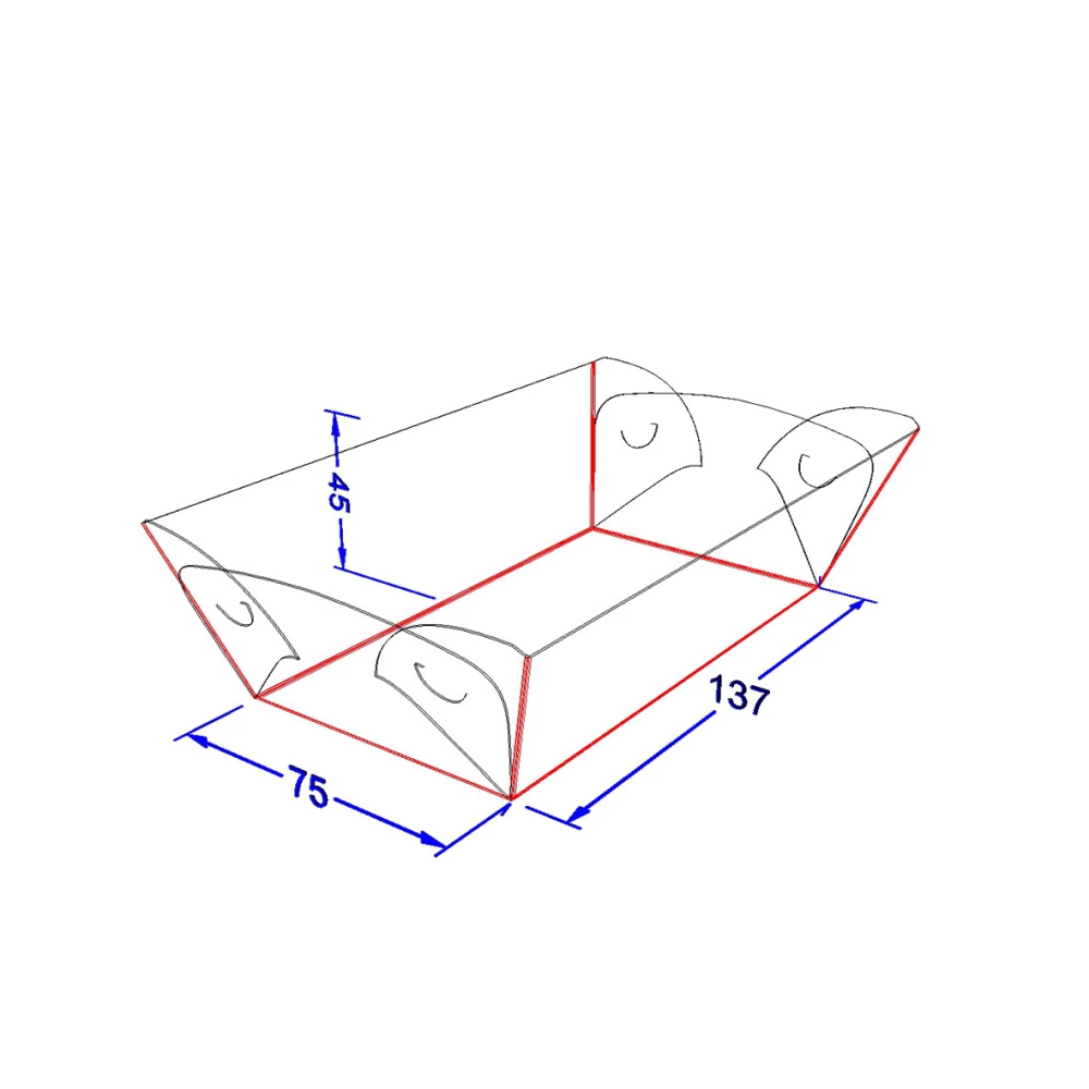 Картонна тарілка Човник “Міді“ темна