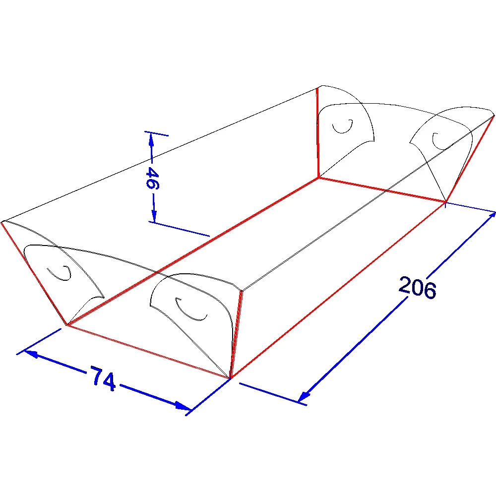 Картонна тарілка Човник “Максі“ темна