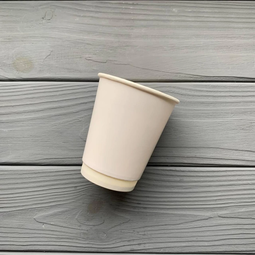 Стакан паперовий двошаровий 270мл Білий (25шт/уп|875шт/ящ) 80мм