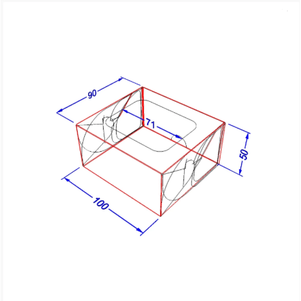 Картонна коробка для солодощів “Міні“, крафт