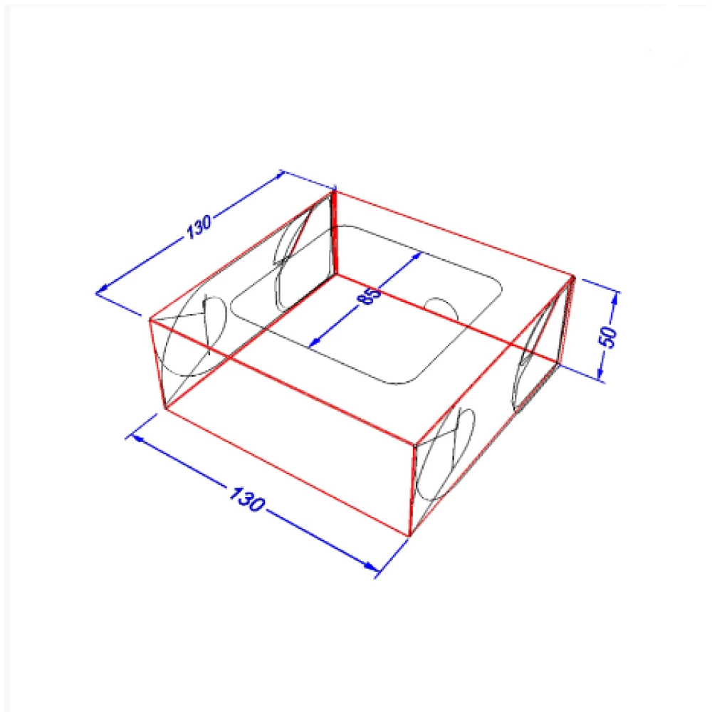 Картонна коробка для солодощів “Міді“, біла