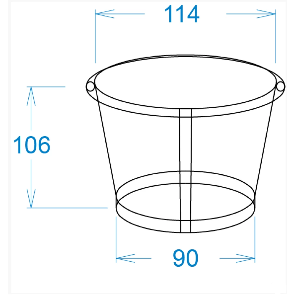 Стакан попкорн 0,7л. смугастий (червоно-білий) (50шт/уп)