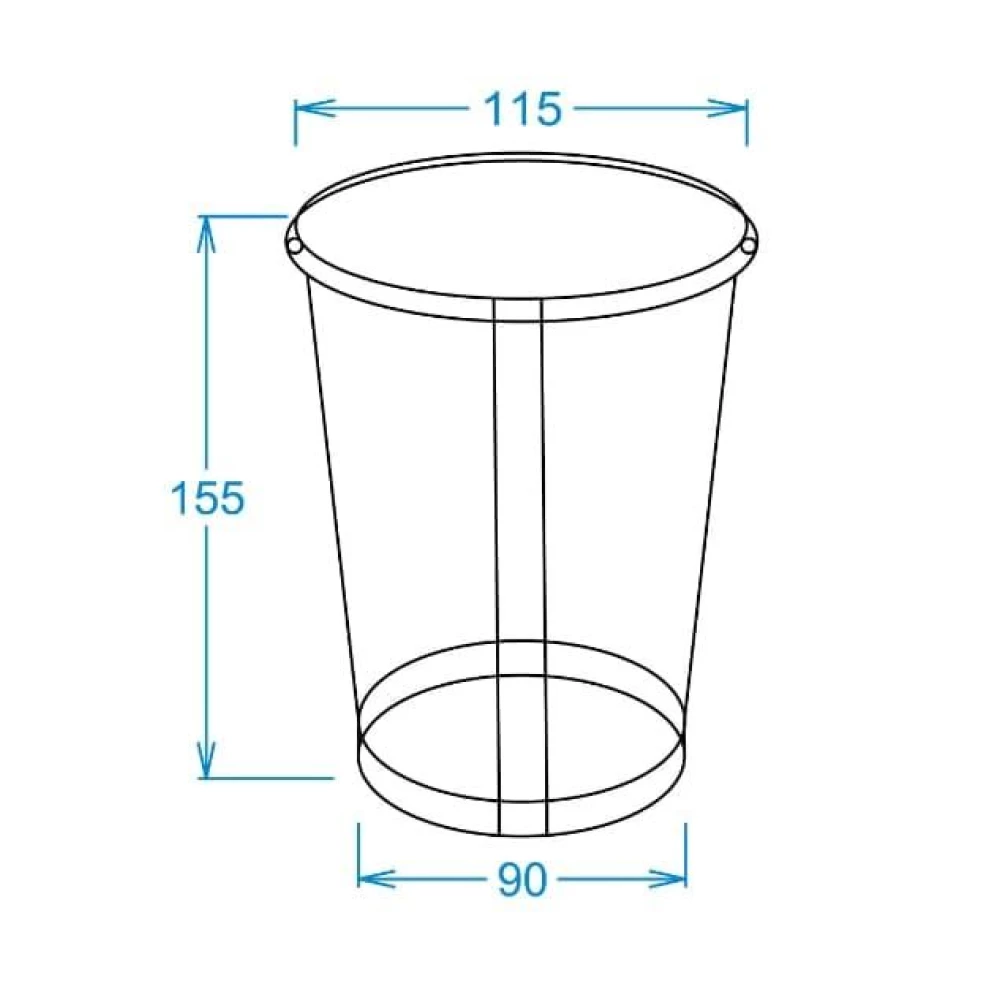 Стакан попкорн 1 л. смугастий (червоно-білий) (50шт/уп)