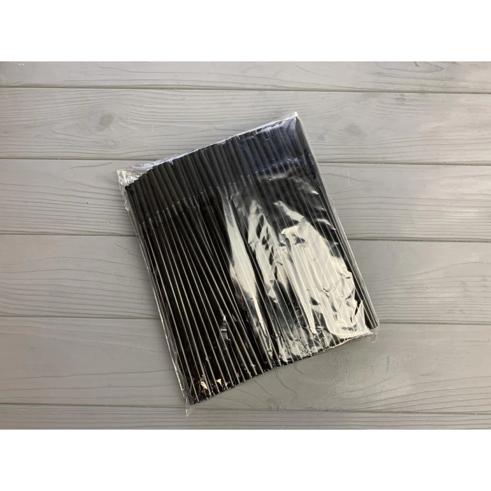 Трубочка гофра чорна 200 шт