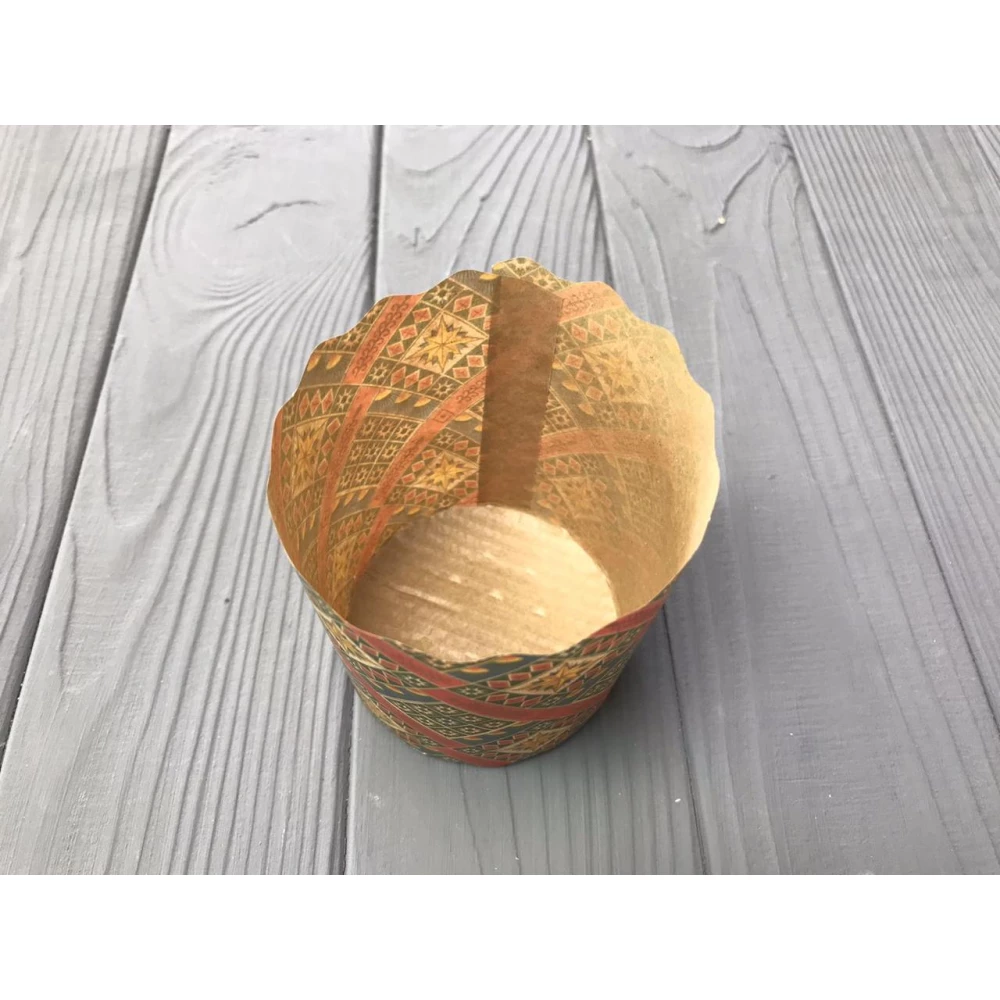 Форма для паски коричнева “Традиційні“ Ø70 мм, висота 65 мм ФП5