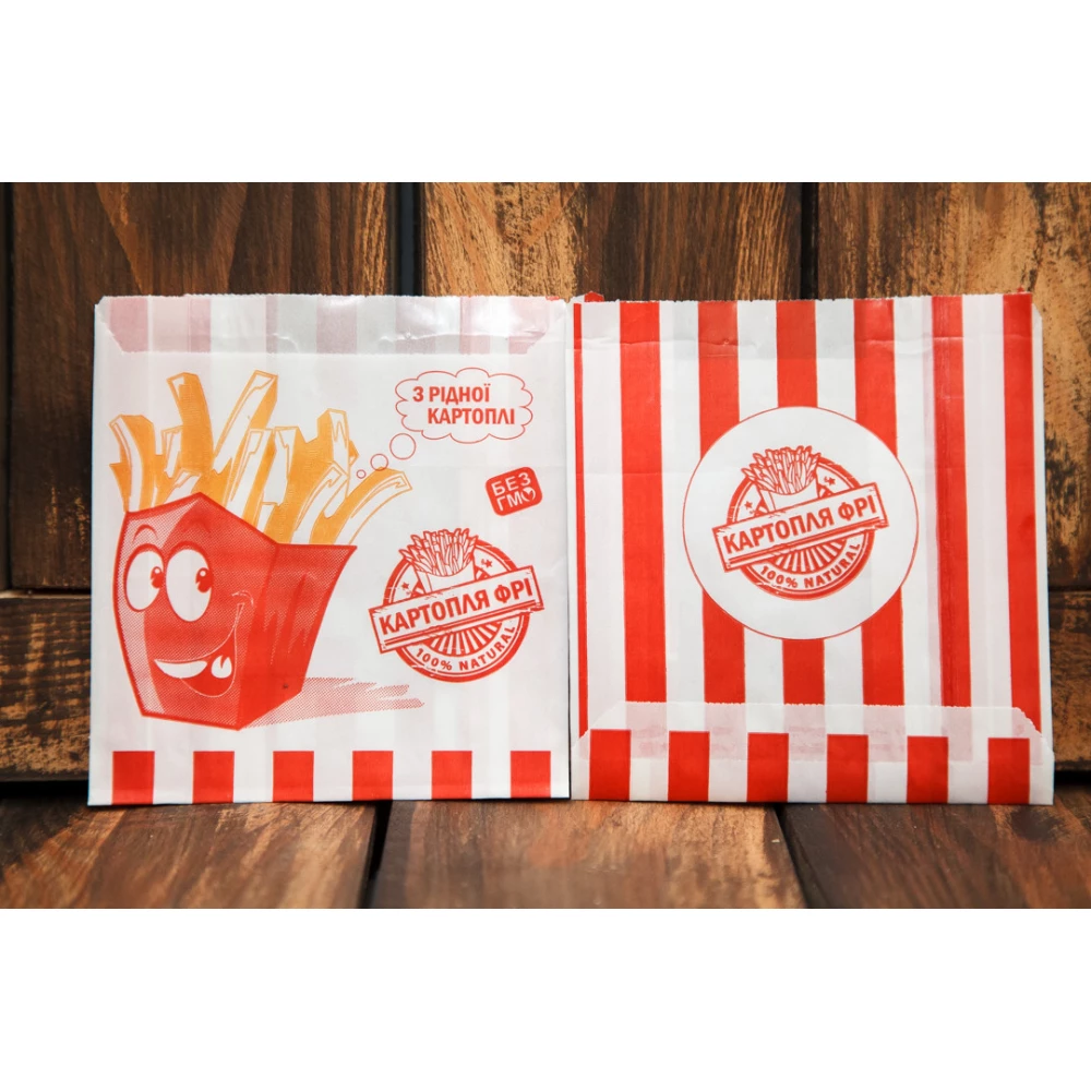 Упаковка для картоплі фрі середня (200г) 1786 (250)