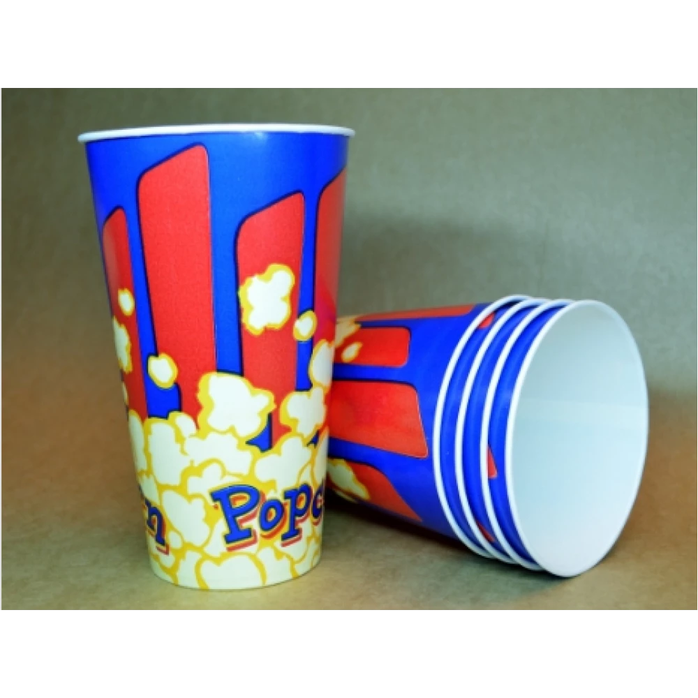 Картонний стакан 0,7 л “Попкорн синій“