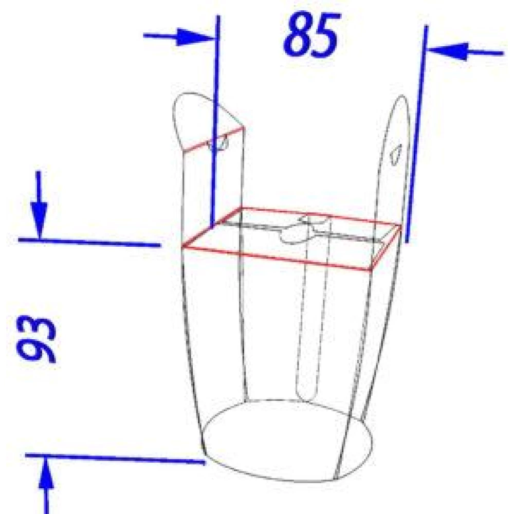 Коробка для локшини і салатів 600 мл. Чорна (50шт/уп)