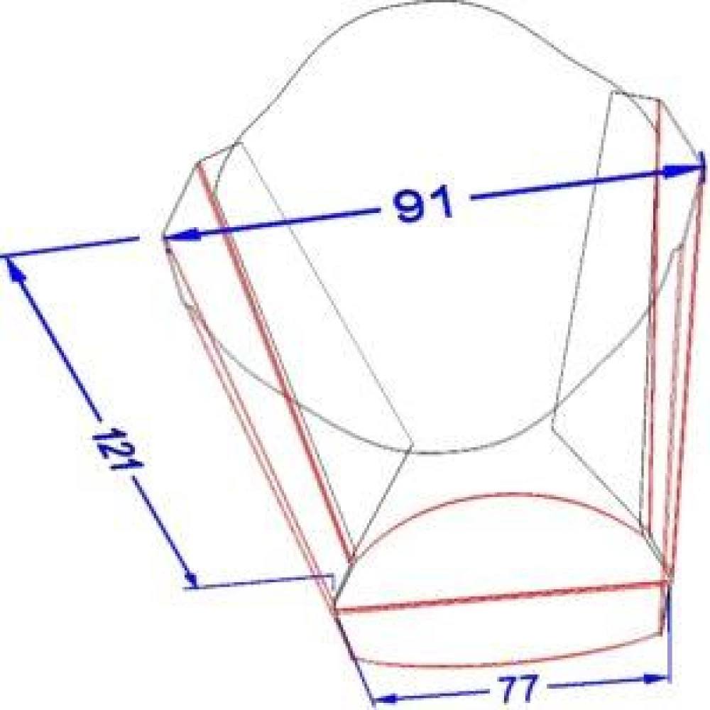 Упаковка для картоплі фрі Міді Чорна (50шт/уп)