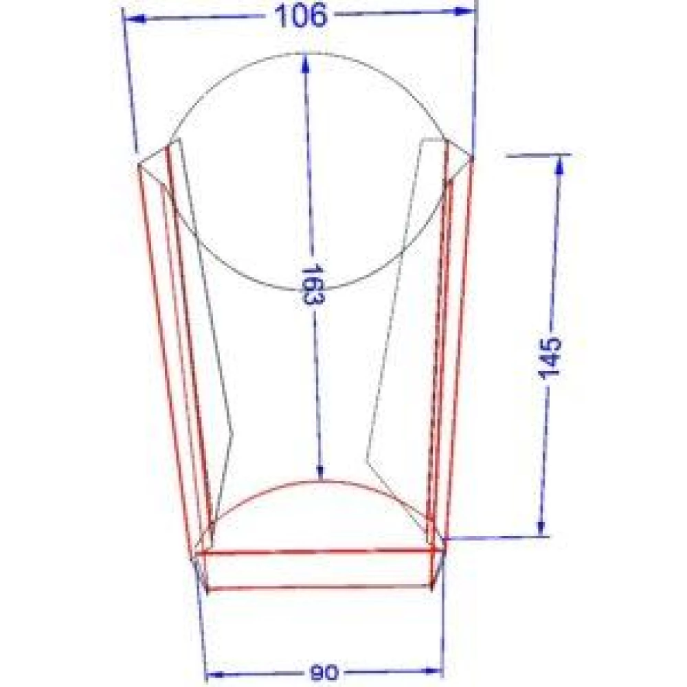 Упаковка для картоплі фрі Максі Чорна (50шт/уп)