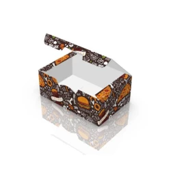 Картонна упаковка снек бокс Міні Темна (50шт/уп)