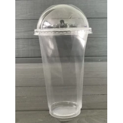 Стакан з купольною кришкою 500 мл грані (100/1000) 95143