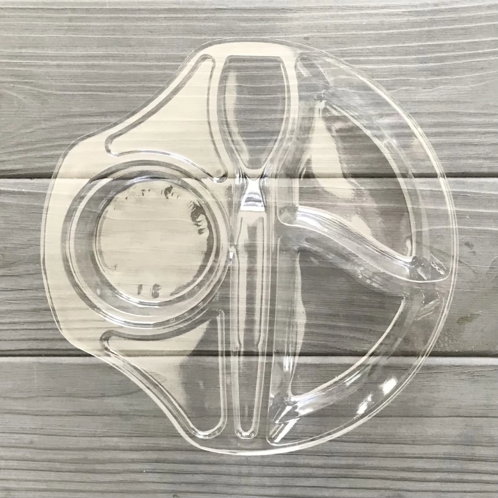 Салатник з кришкою 850 мл (низ чорний, прозорий верх) 850BL