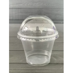 Стакан куполоподібний 280 мл. (купольна кришка без отвору) (100/1000) 95073К