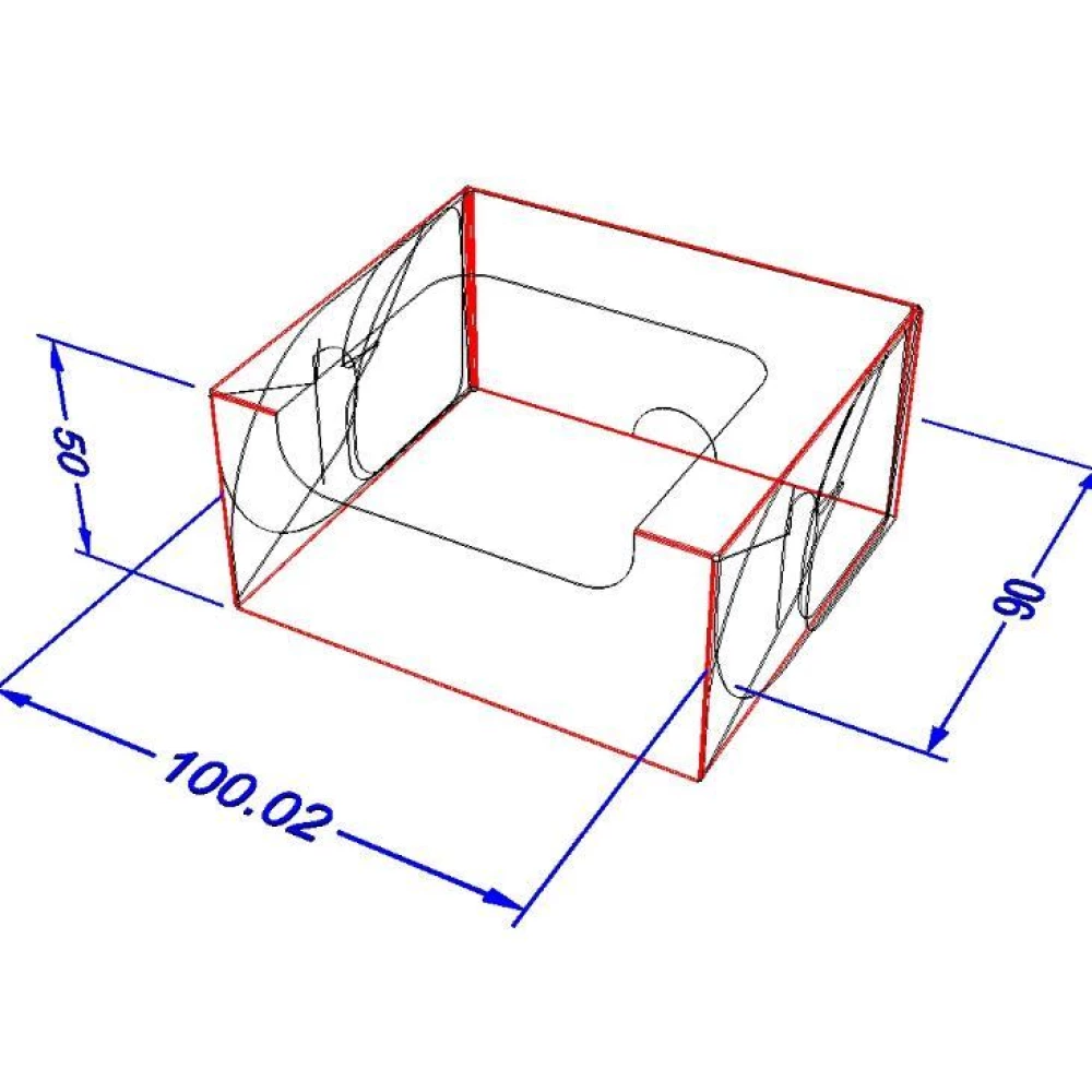 Картонна коробка для солодощів “Міні“ Чорна