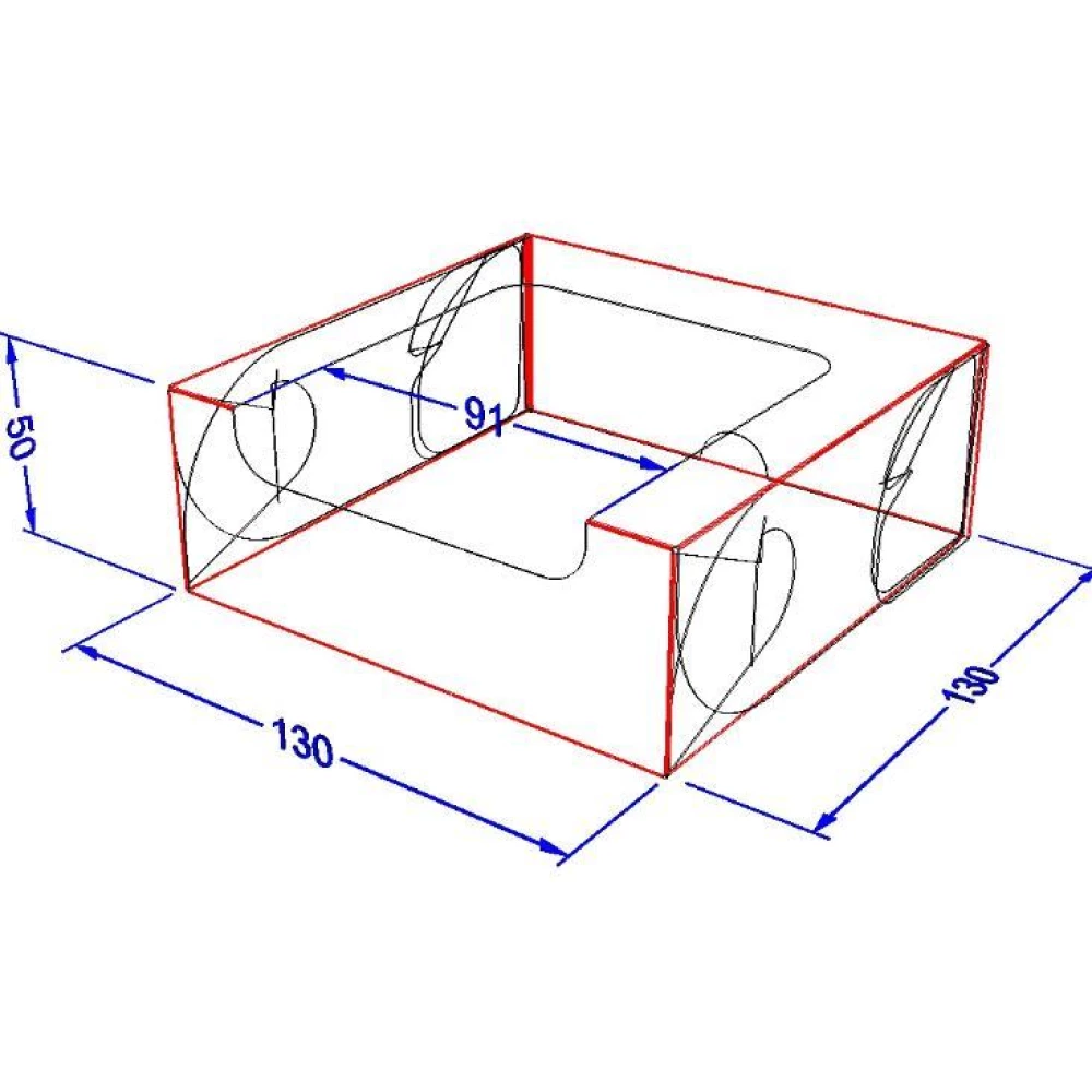 Картонна коробка для солодощів “Міді“ Чорна